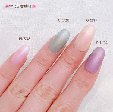 ネイルホリック リミテッドカラー Matte Macaron PU124 ブルーベリー/ネイルホリック/マニキュアを使ったクチコミ（3枚目）