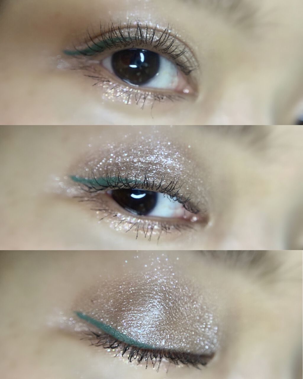 ザ アイシャドウ L 161 Gleamy Pond/ADDICTION/単色アイシャドウを使ったクチコミ（2枚目）