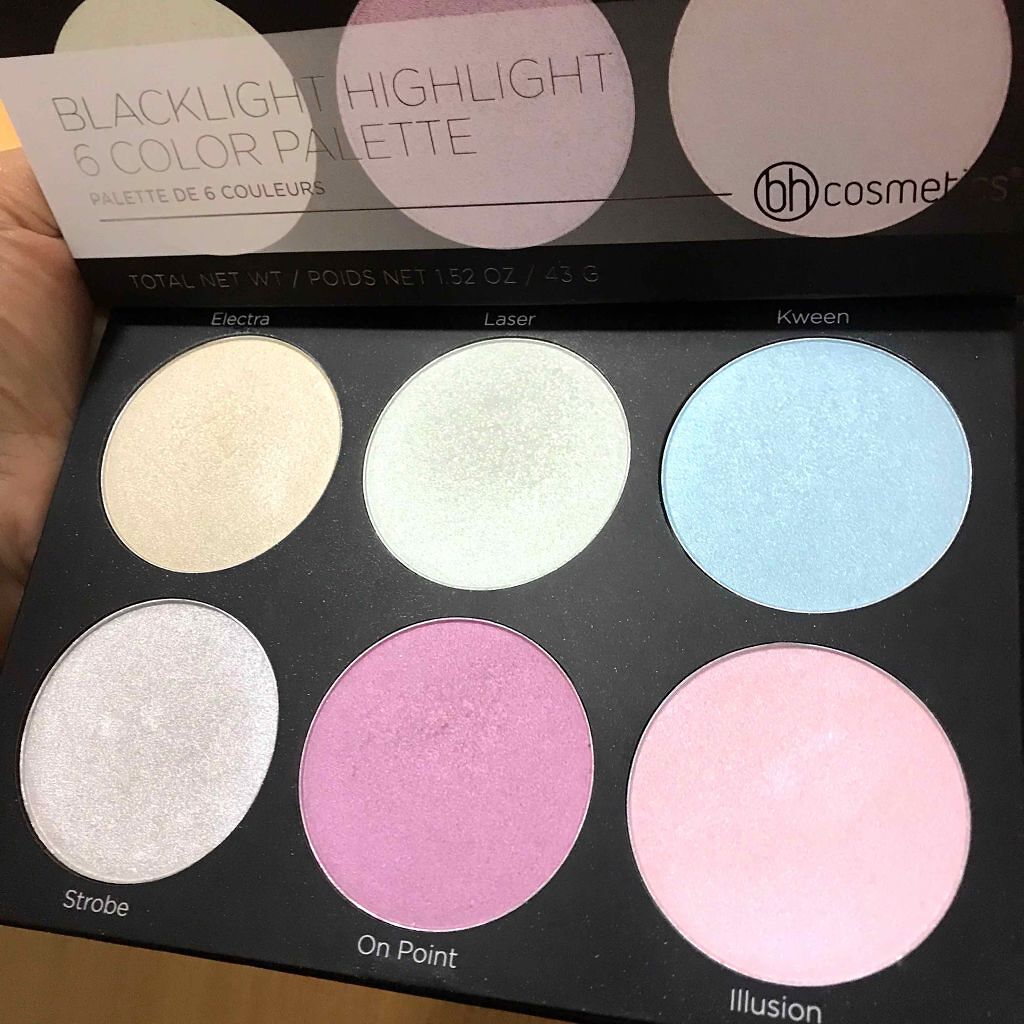 Blacklight Highlight - 6 Color Palette/bh cosmetics/パウダーハイライトを使ったクチコミ(2枚目)