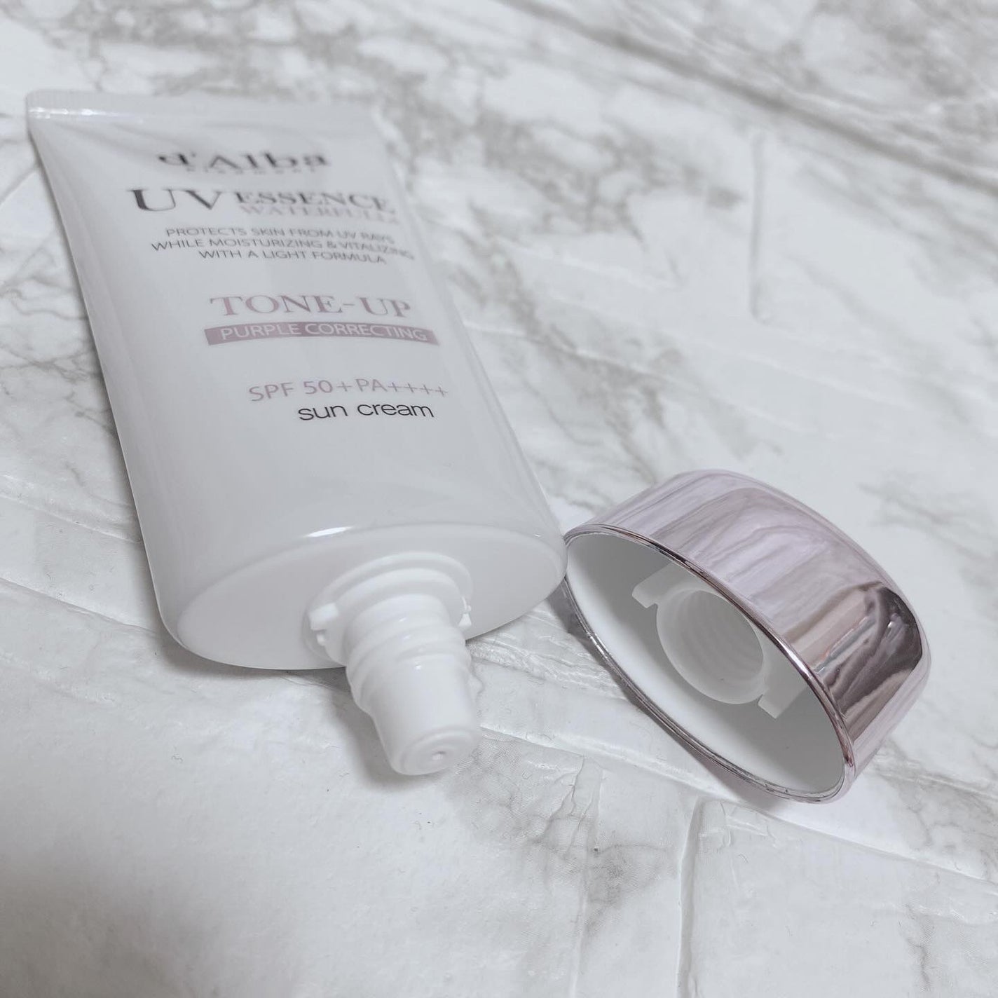 ダルバ ウォータフル トーンアップ サンクリーム(パープル)/ダルバ/日焼け止めクリームを使ったクチコミ(5枚目)