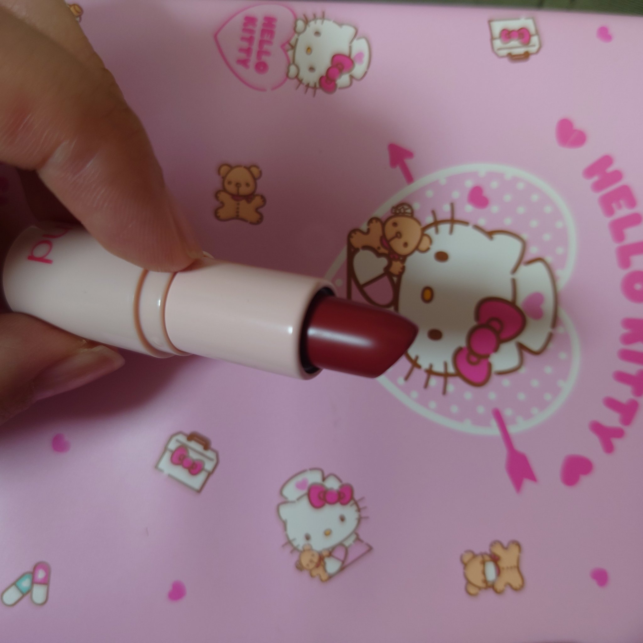 アンドバイロムアンド グラッシーバーム PK01 ベアローズ/&nd by rom&nd/口紅を使ったクチコミ（3枚目）