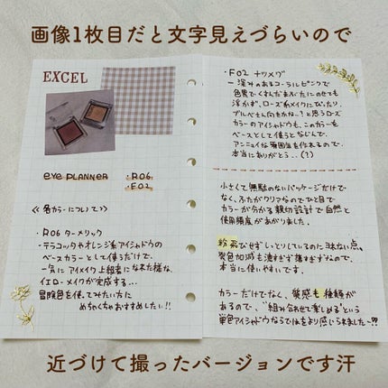 アイプランナー/excel/単色アイシャドウを使ったクチコミ(2枚目)