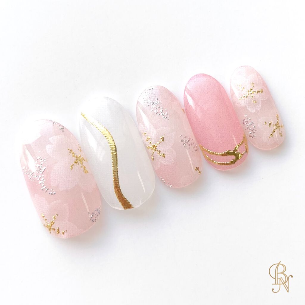 春さくらジェルネイルシール/ビー・エヌ/ネイルシールを使ったクチコミ(4枚目)