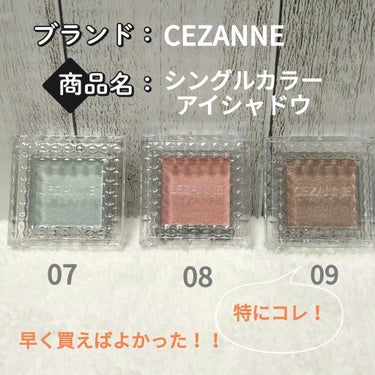 シングルカラーアイシャドウ/CEZANNE/単色アイシャドウを使ったクチコミ（1枚目）