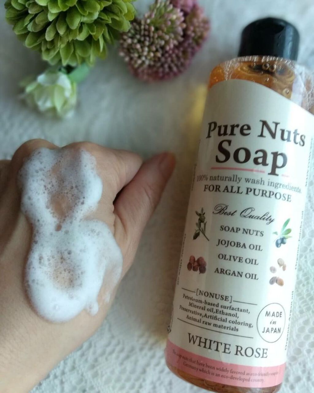 ピュアナッツソープ ホワイトローズの香り/ナチュラセラ/洗顔フォームを使ったクチコミ（2枚目）