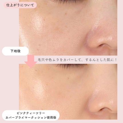 ピンクティーツリーカバープライマークッション/APLIN/クッションファンデーションを使ったクチコミ(3枚目)