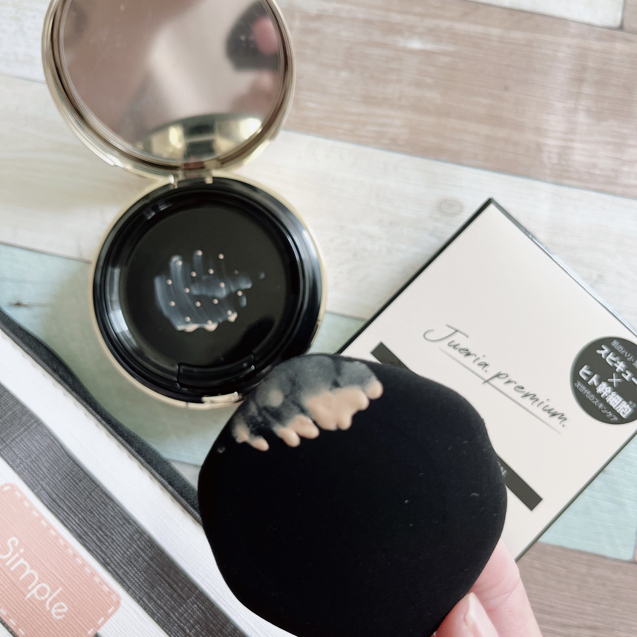 プレミアムニードルファンデーション ナチュラルベージュ/ジュエリアプレミアム/クッションファンデーションを使ったクチコミ（3枚目）