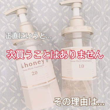 ディープモイスト シャンプー1.0／ヘアトリートメント2.0/&honey/シャンプー・コンディショナーを使ったクチコミ（2枚目）