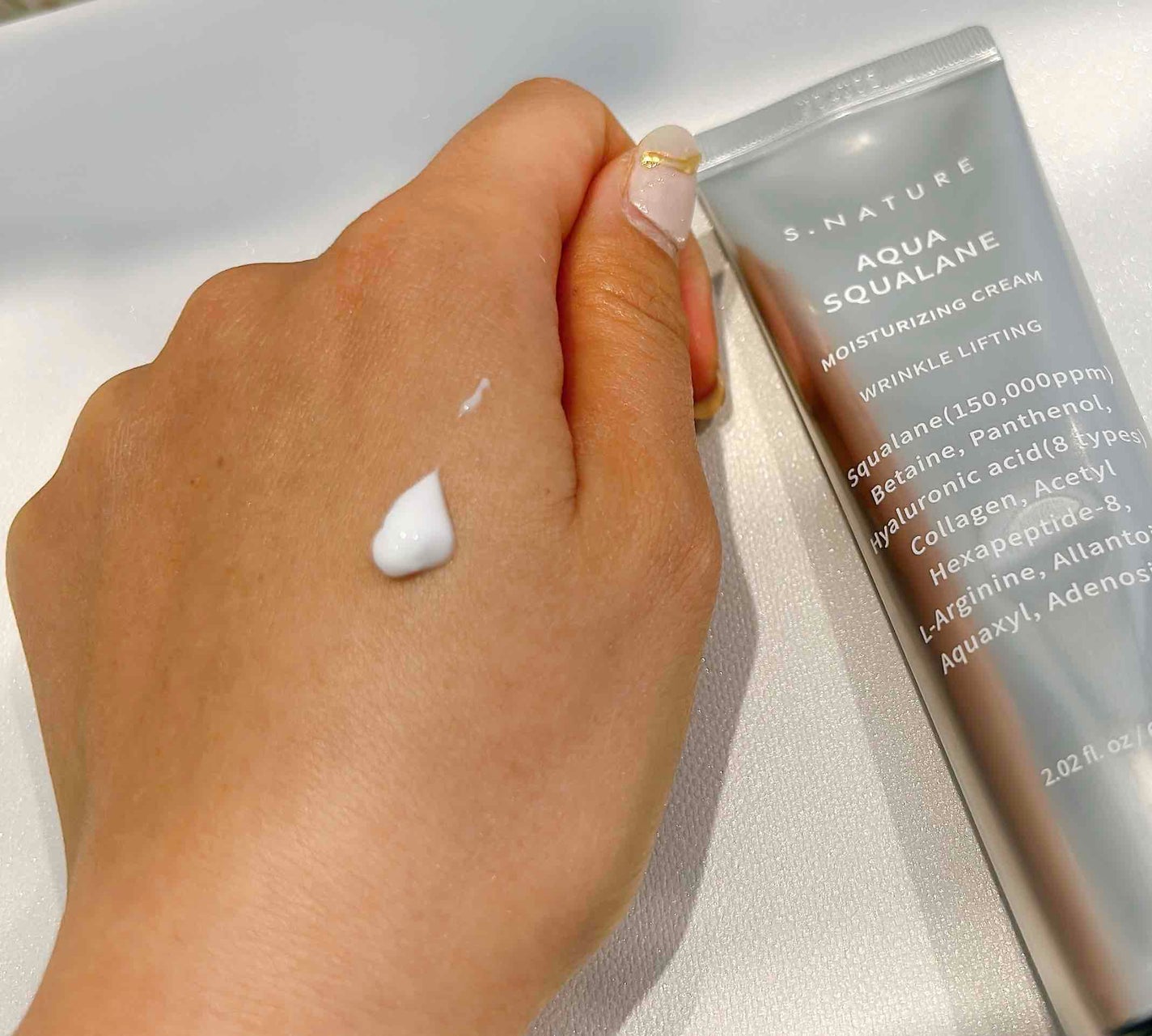アクアスクワランモイスチャークリーム/S.NATURE/フェイスクリームを使ったクチコミ(3枚目)