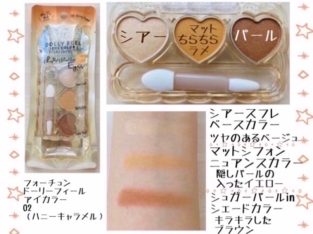 ドーリーフィール アイカラー/フォーチュン/アイシャドウパレットを使ったクチコミ(2枚目)