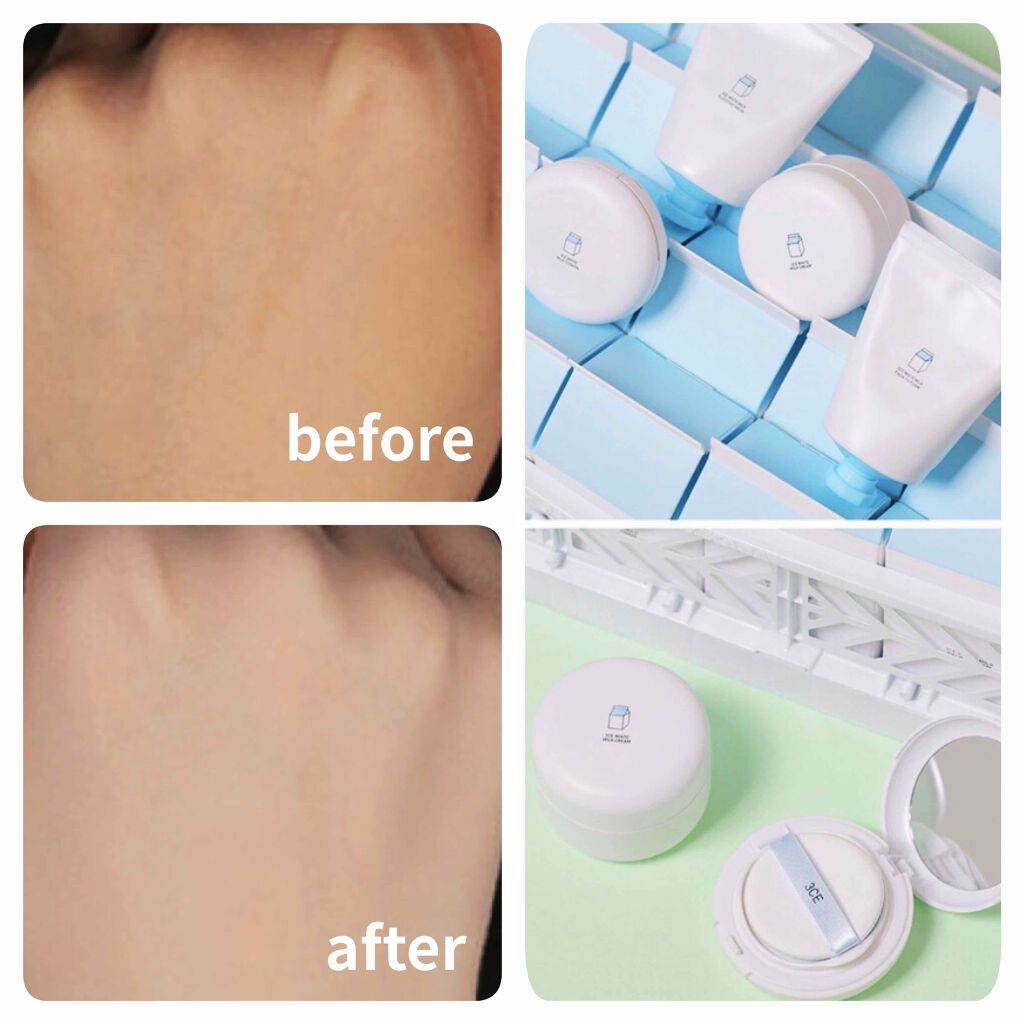 WHITE MILK CREAM/3CE/フェイスクリームを使ったクチコミ(3枚目)