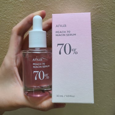 Anua 桃70%ナイアシンセラム

アンプルを最近使ってないなーと思い
プラスアルファのスキンケアを
したかったので買ってみました
一週間ほど使いましたが
とっても良いです！

肌は荒れにくくなったし