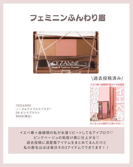 ノーズ&アイブロウパウダー/CEZANNE/パウダーアイブロウを使ったクチコミ(6枚目)