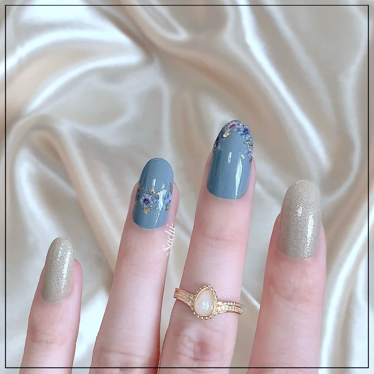 プレイフル アップデートネイル pun-08 シャンパンゴールド/PLAYFUL/オールインワンネイルを使ったクチコミ（3枚目）