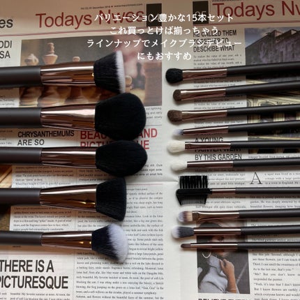 15本メイクブラシセット/SIXPLUS/メイクブラシを使ったクチコミ(2枚目)