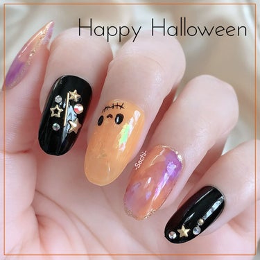 #セルフネイル,#プチプラネイル,#ハロウィンネイル,#秋ネイルのネイルデザイン