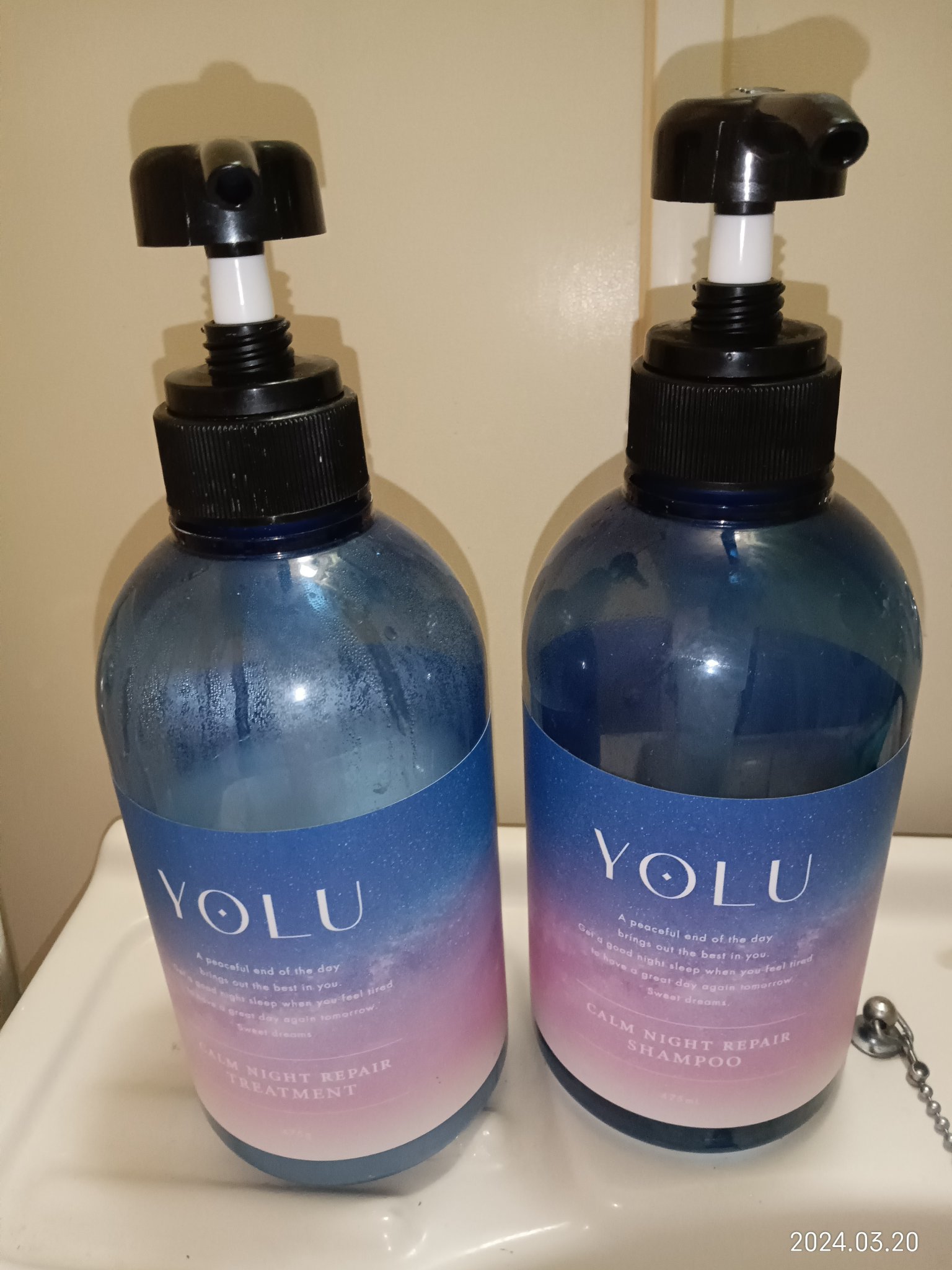 カームナイトリペアシャンプー／トリートメント/YOLU/市販シャンプーを使ったクチコミ（1枚目）