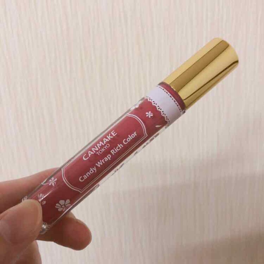 キャンディラップリッチカラー 01 スモーキーローズ/キャンメイク/リップグロスを使ったクチコミ（1枚目）