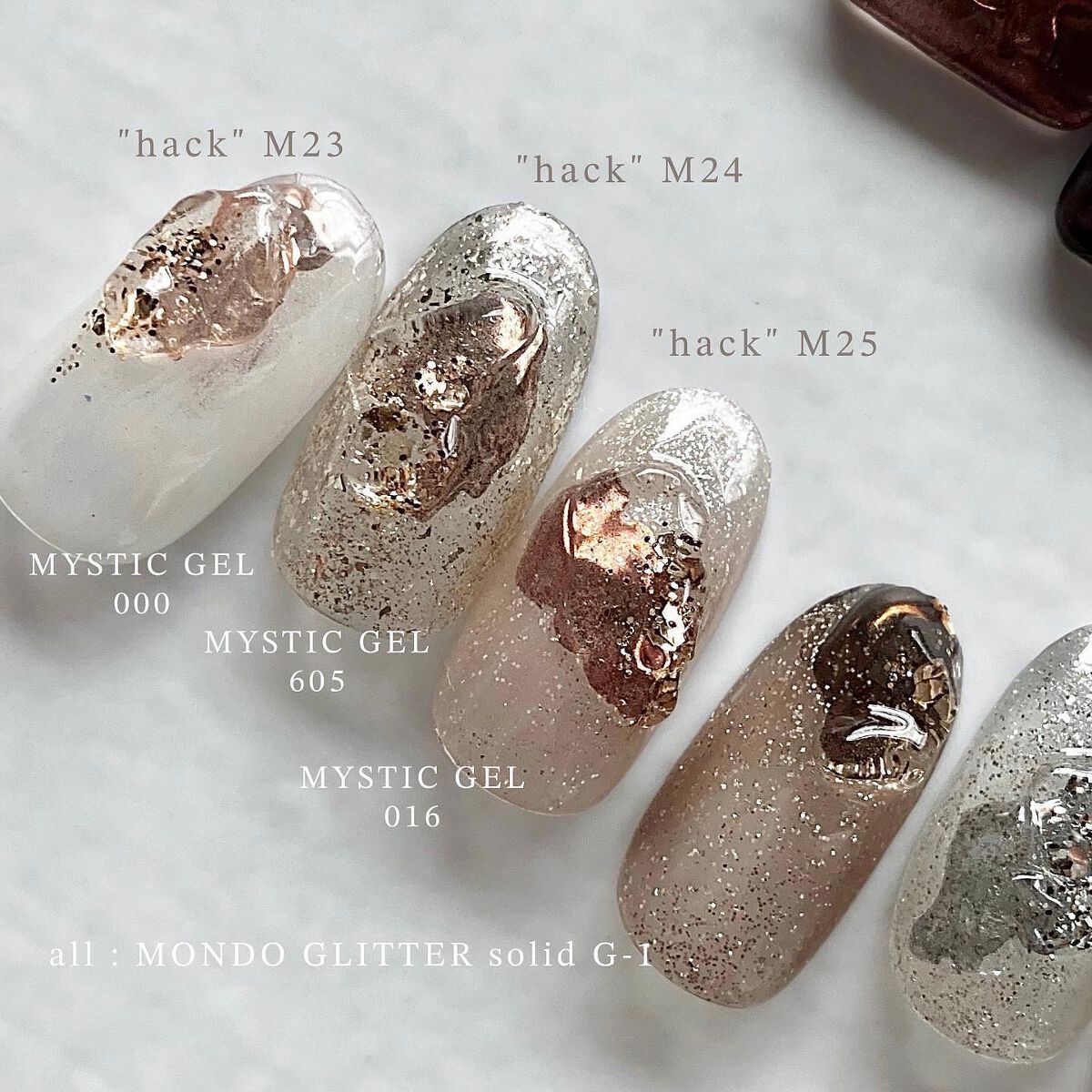 sato 🕊 self nail🫧🤍 on LIPS 「MYSTICPOWDER"hack"全色カラーチャートとミステ..」(4枚目)