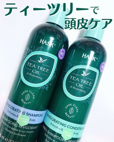 HASK ティーツリーオイル＆ローズマリースカルプシャンプーのクチコミ「HASK 𓆸
TEA TREE OIL & Rosemary （scalp） 𓆸

ハリウッド.....」（1枚目）