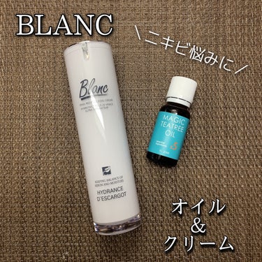 ブラン マジックカタツムリクリームのクチコミ「BLANC ブラン
マジックティーツリーオイル
20ml / 税込2,590円
ニキビ跡クリー.....」（1枚目）