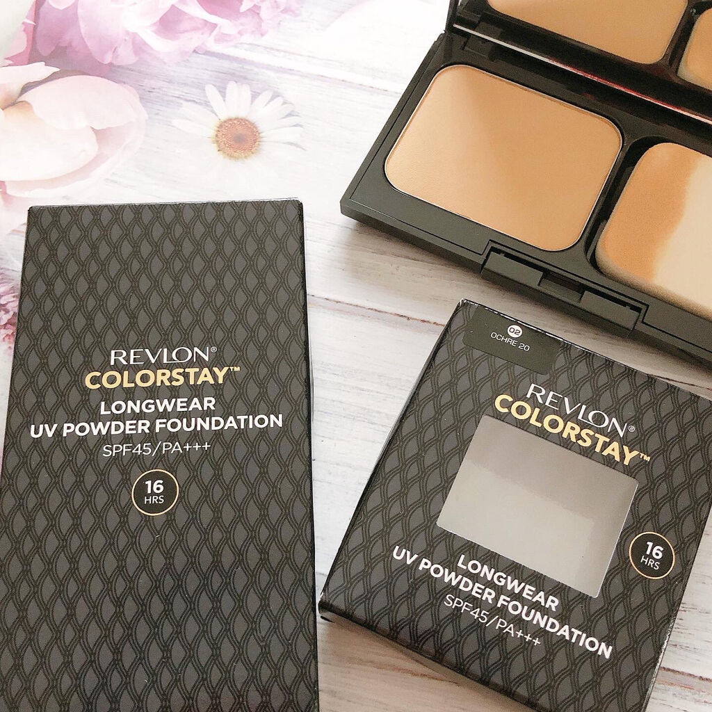  カラーステイ ロングウェア UV パウダー ファンデーション/REVLON/パウダーファンデーションを使ったクチコミ（2枚目）