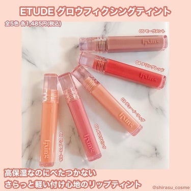 グロウ フィクシングティント/ETUDE/口紅を使ったクチコミ（1枚目）