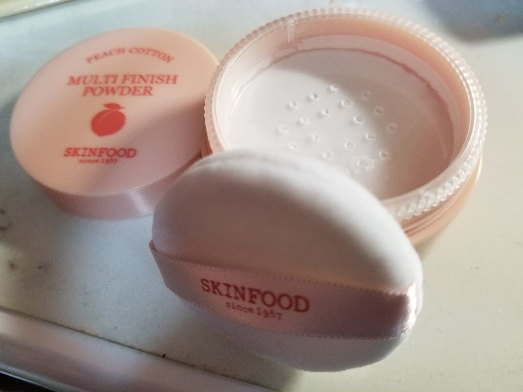 ピーチコットン マルチフィニッシュパウダー/SKINFOOD/ルースパウダーを使ったクチコミ（3枚目）