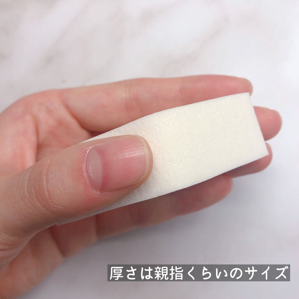 MAKE UP PUFF ダイヤ型4P/セリア/パフ・スポンジを使ったクチコミ(5枚目)
