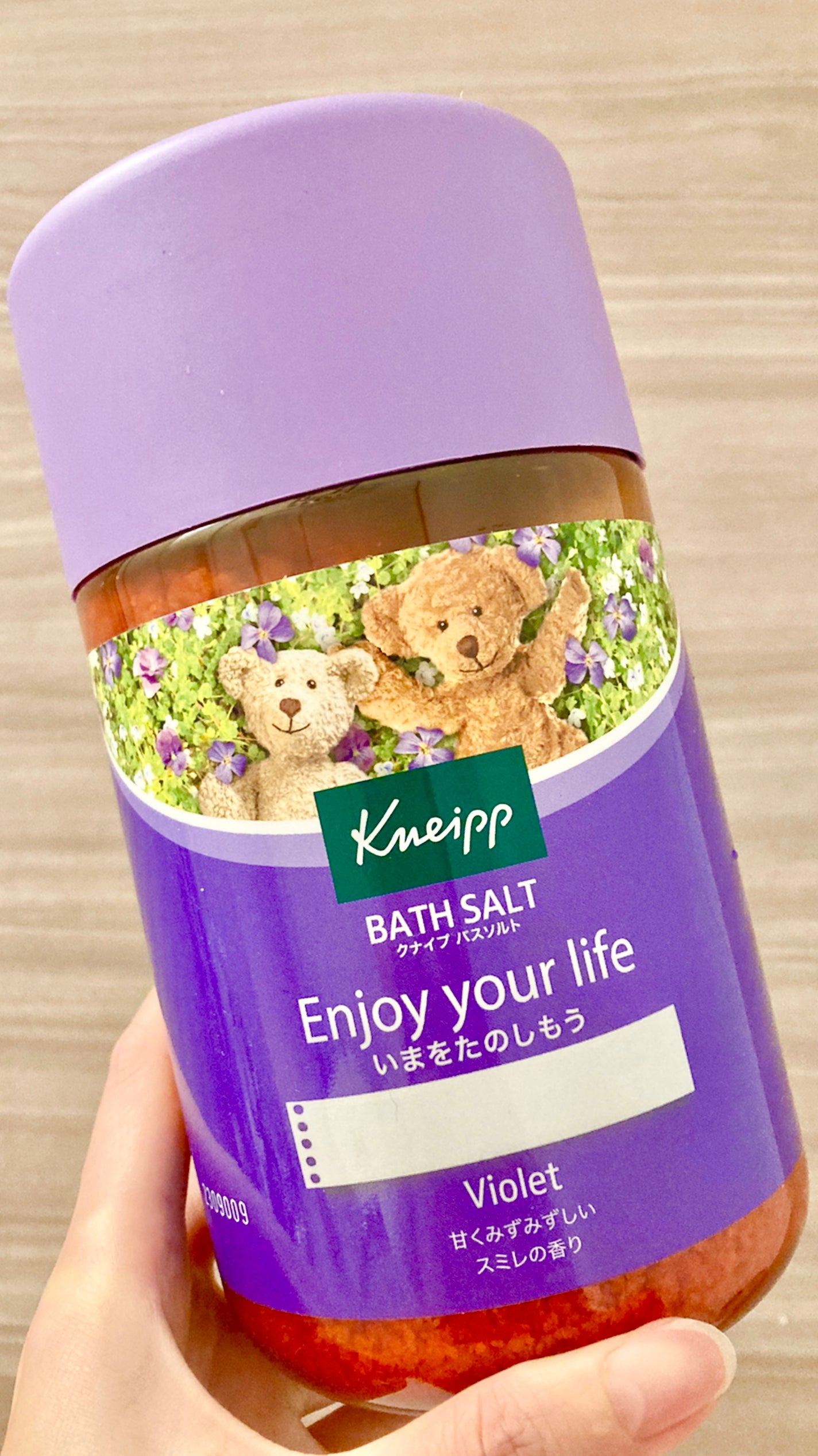 クナイプ バスソルト スミレの香り/クナイプ/無機塩系入浴剤を使ったクチコミ(1枚目)