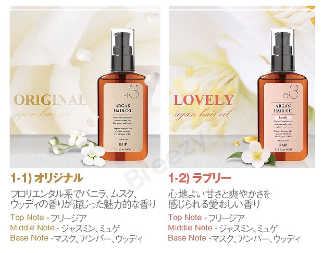 ライプ R3 アルガン ヘアオイル/RAIP/ヘアオイルを使ったクチコミ（2枚目）