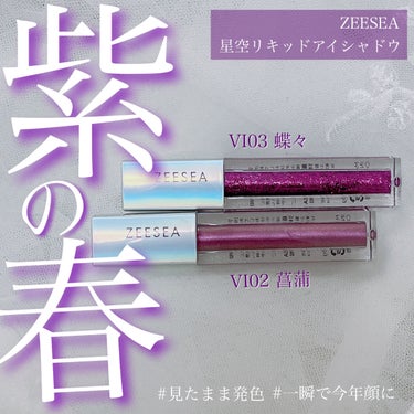 ダイヤモンドシリーズ 星空リキッドアイシャドウ VI 02 菖蒲/ZEESEA/リキッドアイシャドウを使ったクチコミ（1枚目）