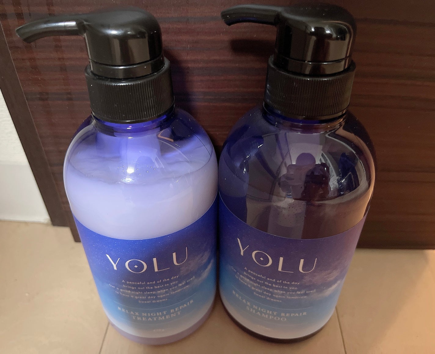 リラックスナイトリペア シャンプー/トリートメント/YOLU/市販シャンプーを使ったクチコミ(1枚目)