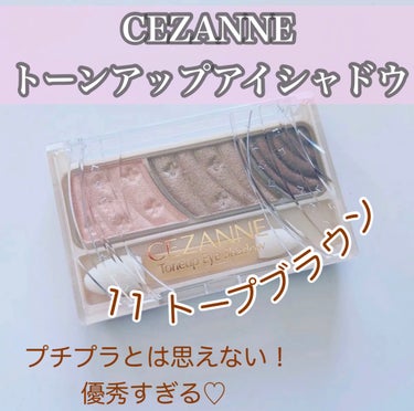 トーンアップアイシャドウ/CEZANNE/アイシャドウパレットを使ったクチコミ（1枚目）