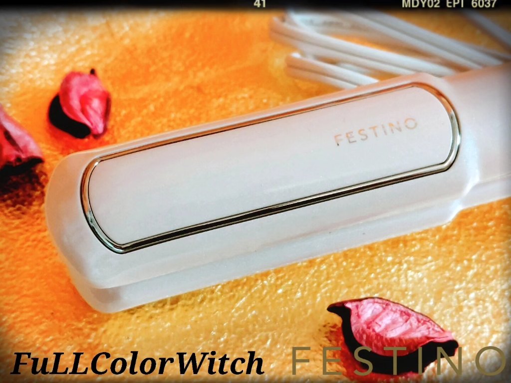 FESTINO ストレートヘアアイロンのクチコミ「👑【FESTINO】フェスティノ ストレートヘアアイロン👑⁡
⁡
❤️髪に優しく、使う度に髪潤.....」（1枚目）