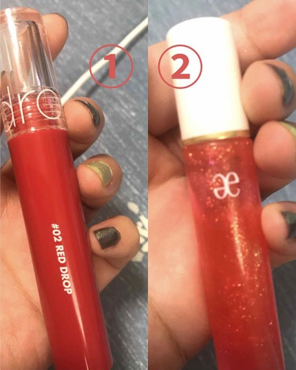 グラスティングウォーターティント/rom&nd/リップティントを使ったクチコミ(1枚目)