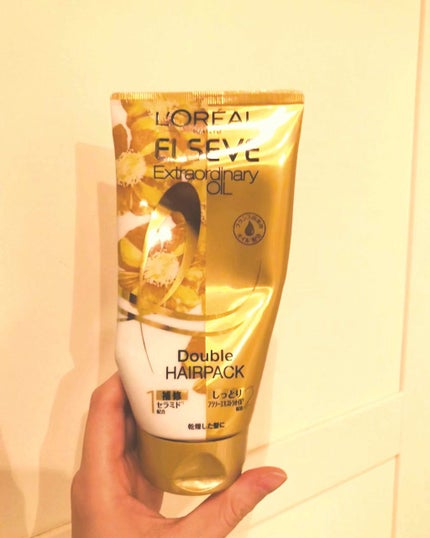 ロレアル パリ エクストラオーディナリー オイル ダブルヘアパック しっとりのクチコミ「エクストラオーディナリーオイルダブルヘアパック R
洗い流すヘアパックです!
出して見ると.....」(1枚目)