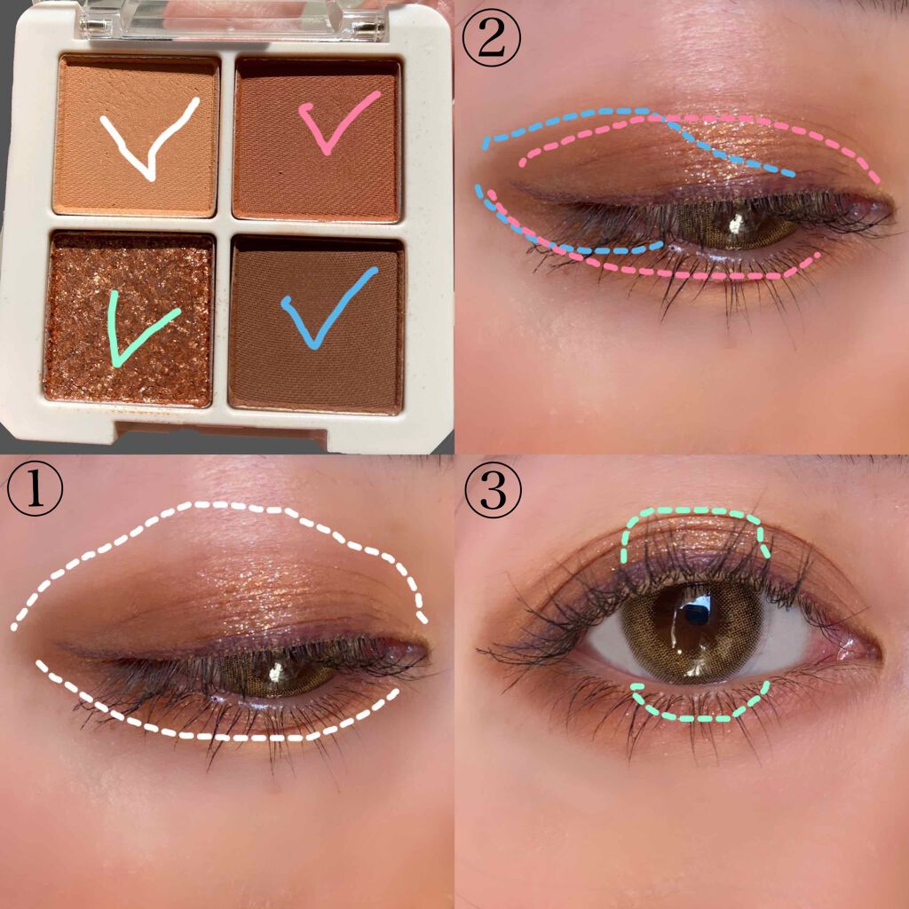 センムル シャドウ ボックス(1)/the SAEM/アイシャドウパレットを使ったクチコミ（3枚目）