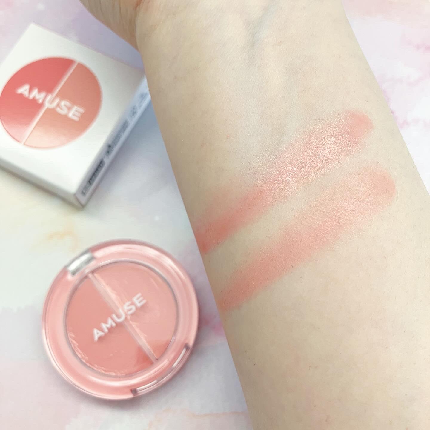リップ＆チークヘルシーバーム/AMUSE/ジェル・クリームチークを使ったクチコミ（2枚目）