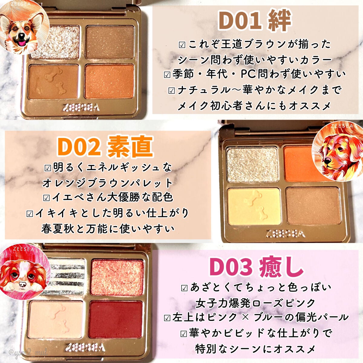 アニマルアイシャドウ(4シェード)/ZEESEA/アイシャドウパレットを使ったクチコミ(4枚目)