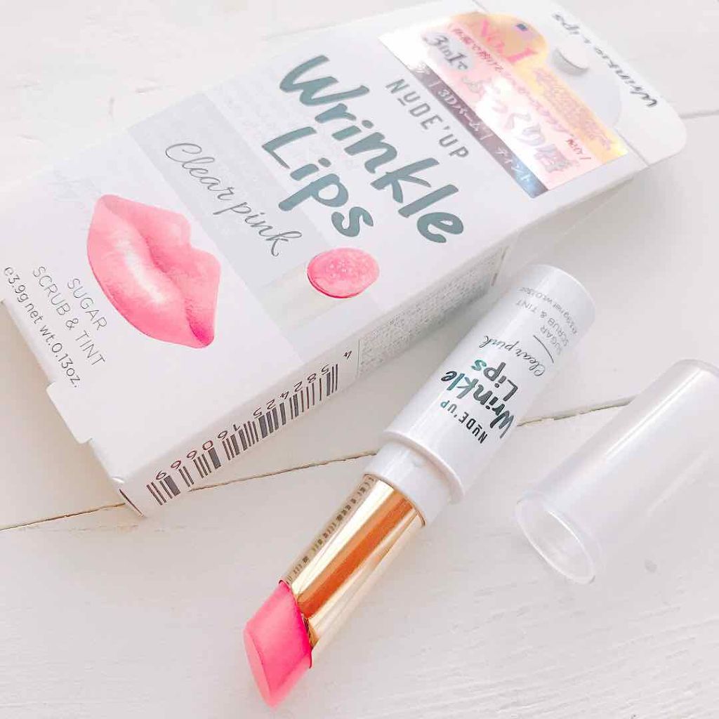リンクルリップス クリアピンク/NUDE'up/口紅を使ったクチコミ（1枚目）