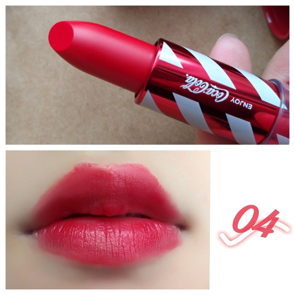 コカコーラリップスティック/THE FACE SHOP/口紅を使ったクチコミ（3枚目）