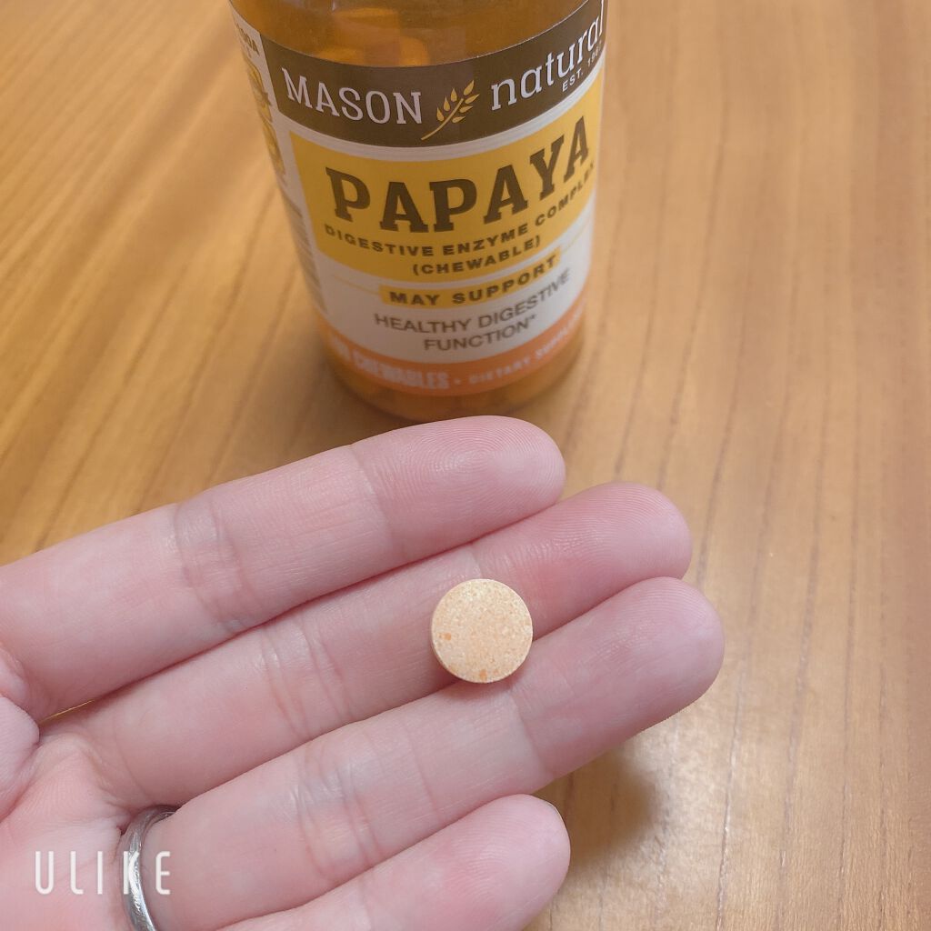 パパイヤ消化酵素複合体/Mason Natural/健康サプリメントを使ったクチコミ（3枚目）