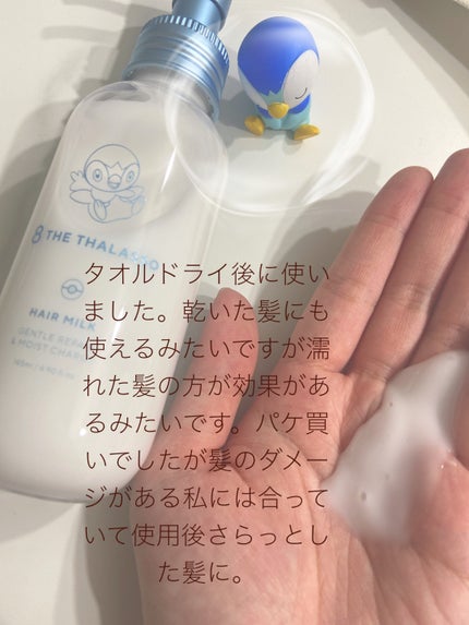 ジェントルリペア&モイストチャージ 美容液ヘアミルク ジェントルリペア&モイストチャージ 美容液ヘアミルク ポケモン/エイトザタラソ/ヘアミルクの画像