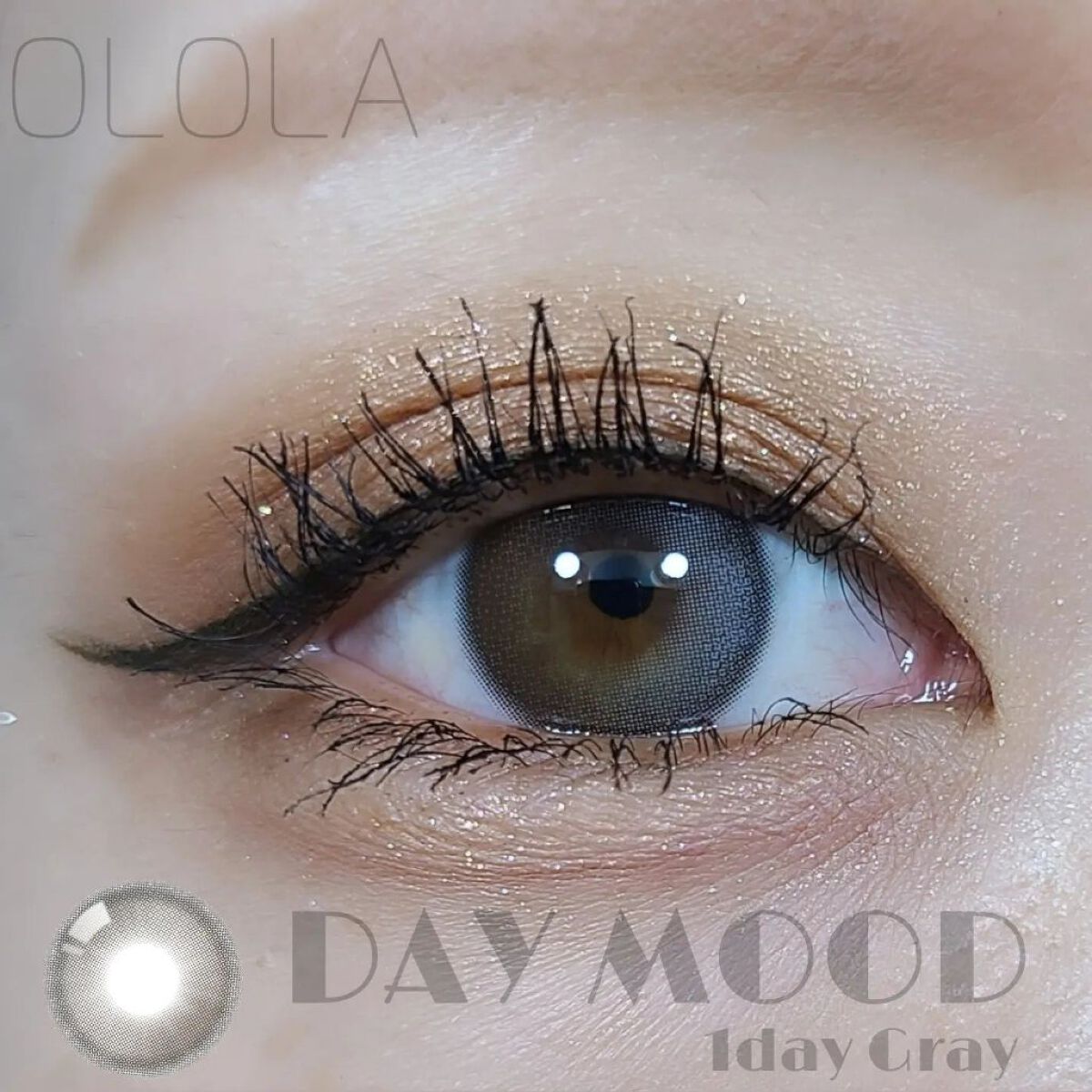 デームードワンデー(DAYMOOD 1day) 02 グレー/OLOLA/ワンデー（１DAY）カラコンを使ったクチコミ（1枚目）