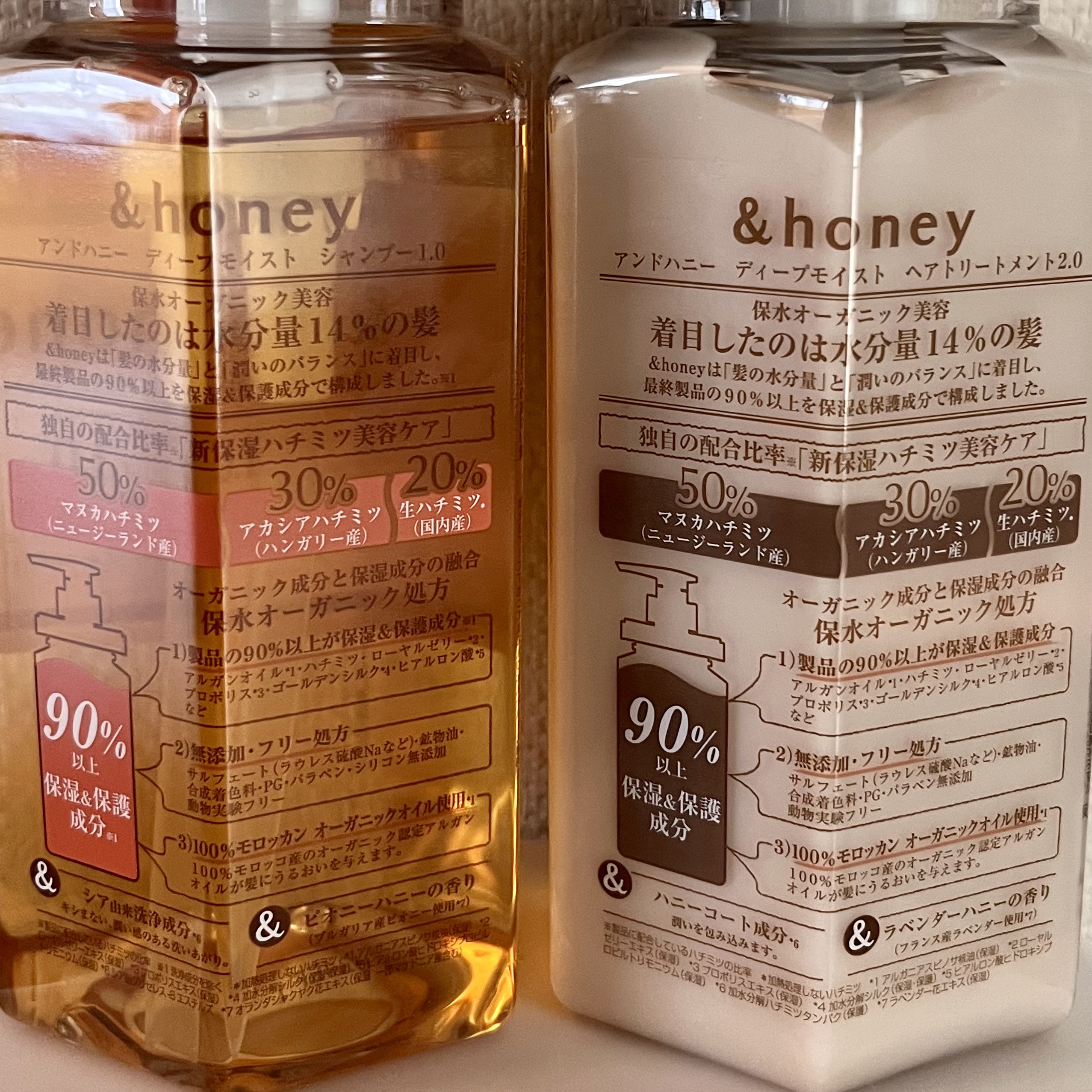 ディープモイスト シャンプー1.0／ヘアトリートメント2.0/&honey/市販シャンプーを使ったクチコミ（2枚目）