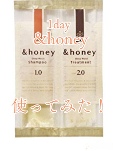 &honey  
ディープモイスト シャンプー1.0／ヘアトリートメント2.0

の1日分を買ってみましたのでレビューしていきます！


✼••┈┈┈┈••✼••┈┈┈┈••✼


【香り】
蜂蜜🍯
甘