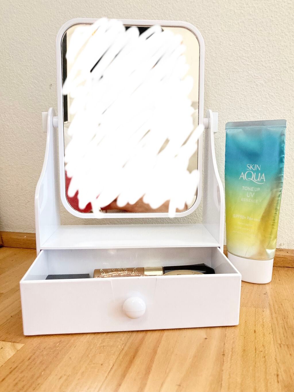 ドレッサー付きミラー/DAISO/その他化粧小物を使ったクチコミ(2枚目)