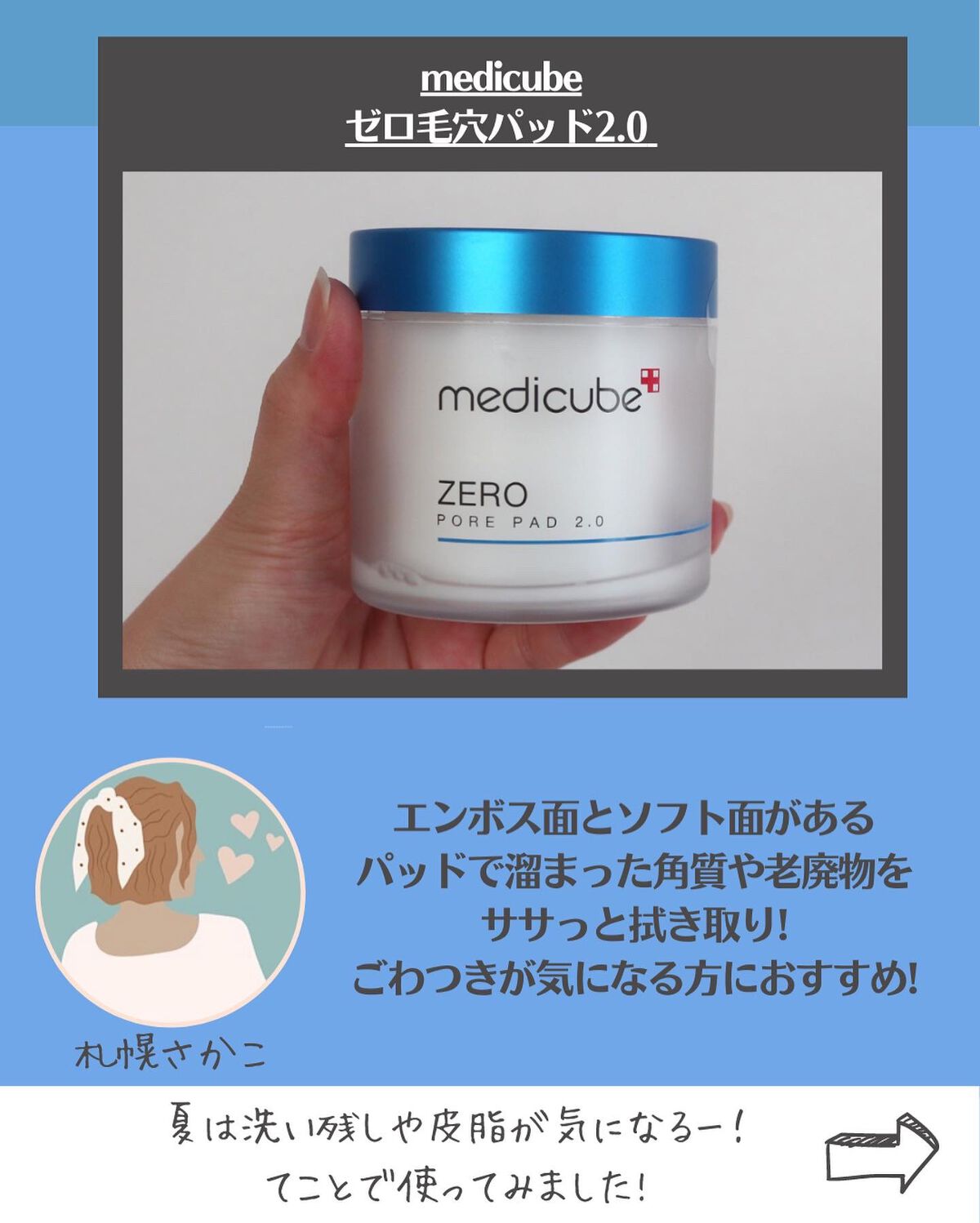 ゼロ毛穴パッド 2.0/MEDICUBE/トナーパッドを使ったクチコミ（2枚目）