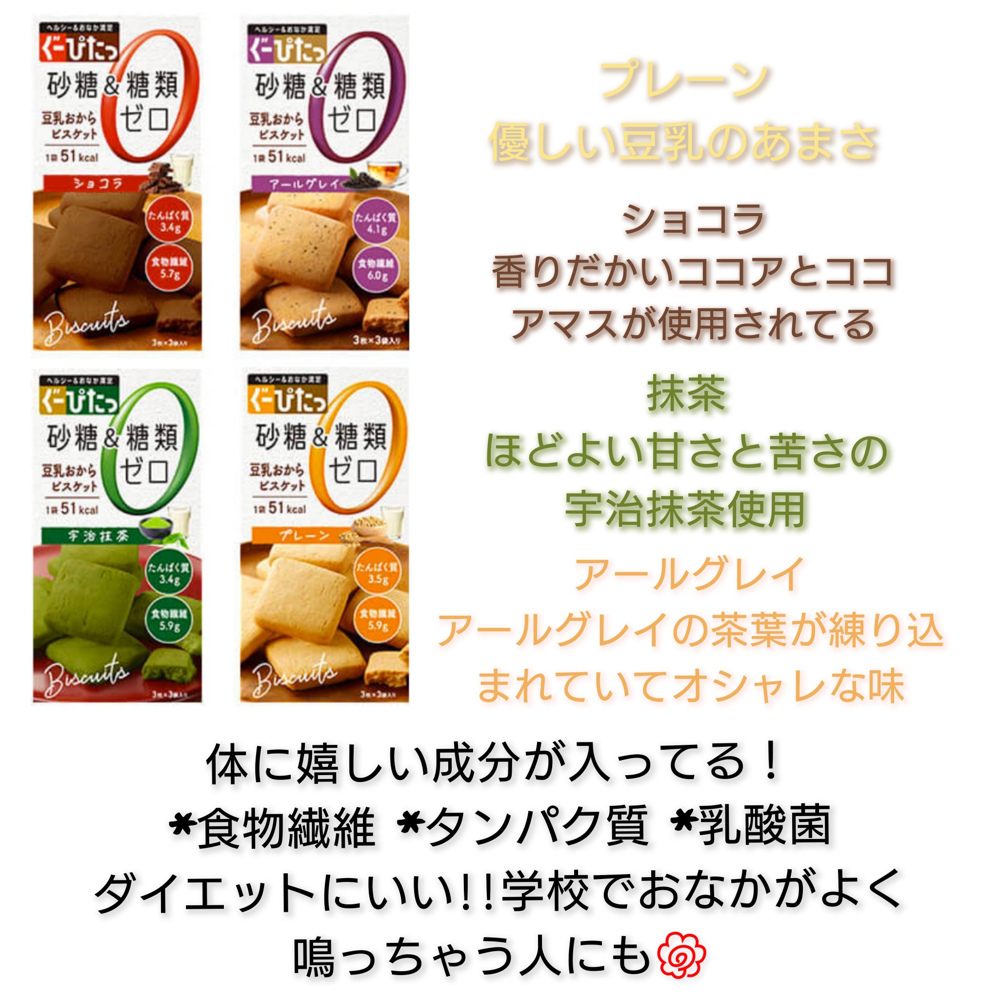 ナリスアップ ぐーぴたっ 豆乳おからビスケット/ぐーぴたっ/低糖質食品を使ったクチコミ（2枚目）